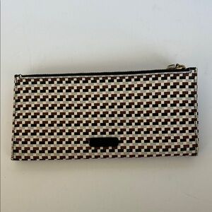 Fossil Black and White Checkered Clutch